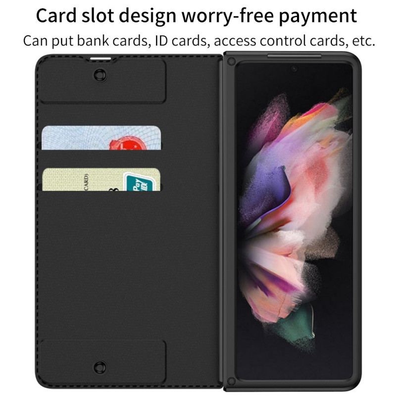 Flip Cover Samsung Galaxy Z Fold 3 5G Simili Cuir Porte-Stylet GKK