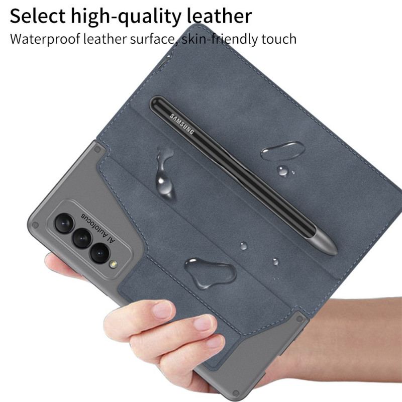 Flip Cover Samsung Galaxy Z Fold 3 5G Simili Cuir Porte-Stylet GKK