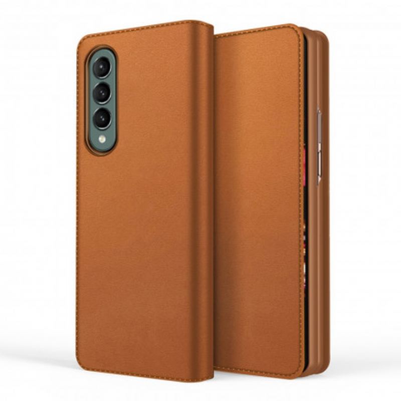 Flip Cover Samsung Galaxy Z Fold 3 5G Skin-Touch Cuir Fendu