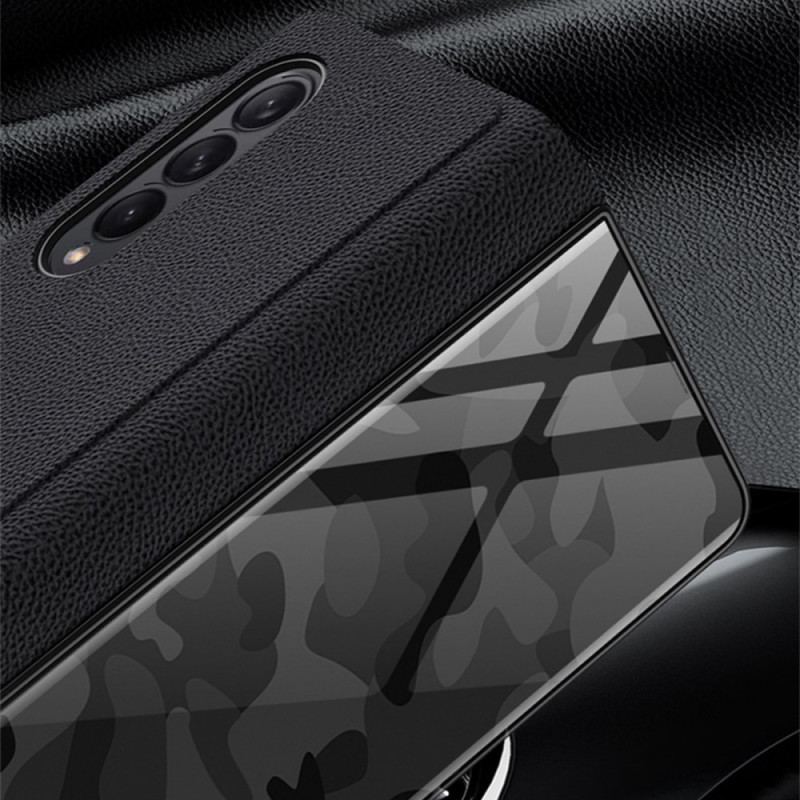 Flip Cover Samsung Galaxy Z Fold 3 5G Verre Trempé Camouflage