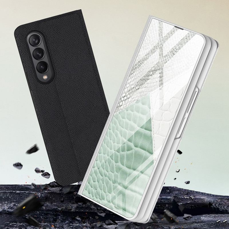 Flip Cover Samsung Galaxy Z Fold 3 5G Verre Trempé Léopard