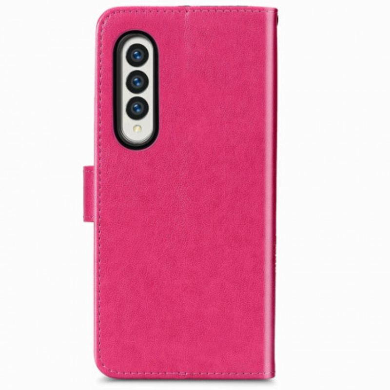 Housse Samsung Galaxy Z Fold 3 5G Fleurs Design avec Lanière