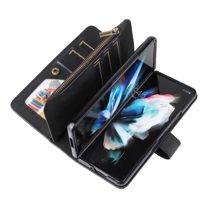 Housse Samsung Galaxy Z Fold 3 5G Multi-fonctions Porte-Cartes