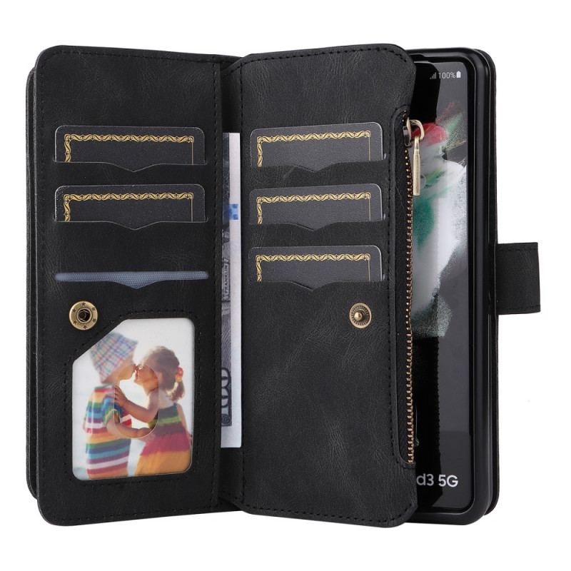 Housse Samsung Galaxy Z Fold 3 5G Multi-fonctions Porte-Cartes