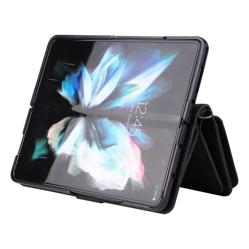 Housse Samsung Galaxy Z Fold 3 5G Multi-fonctions Porte-Cartes