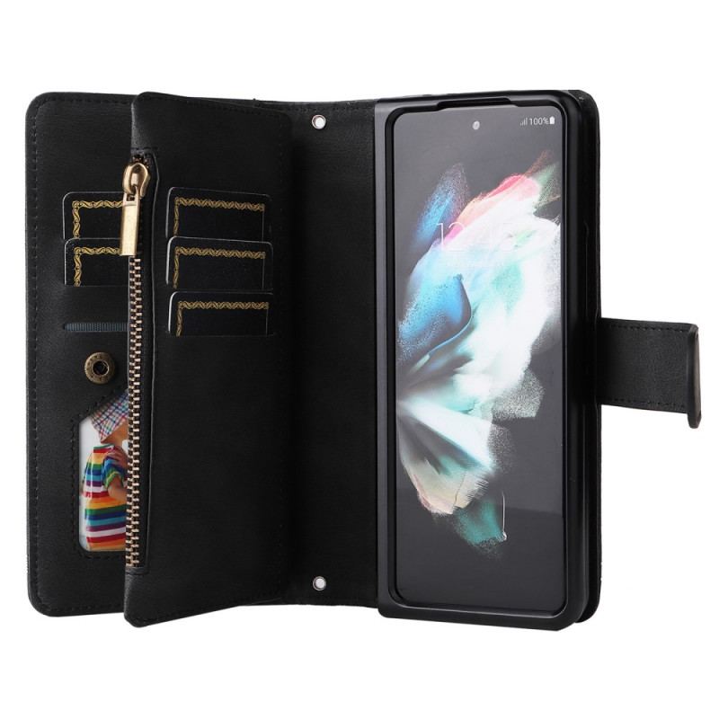 Housse Samsung Galaxy Z Fold 3 5G Multi-fonctions Rivet et Lanière