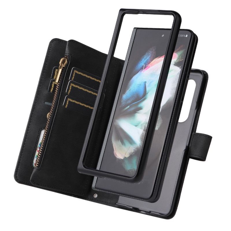 Housse Samsung Galaxy Z Fold 3 5G Multi-fonctions Rivet et Lanière