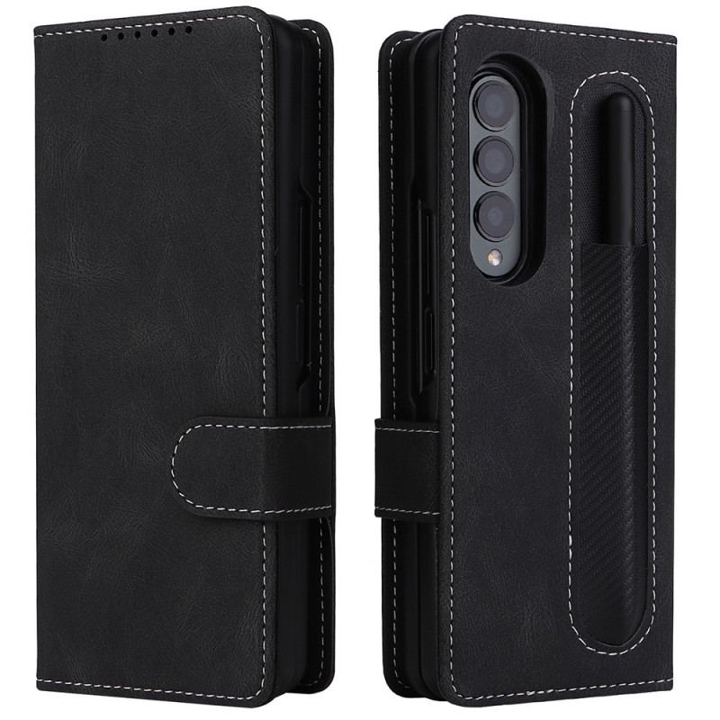 Housse Samsung Galaxy Z Fold 3 5G Vintage Coque Détachable