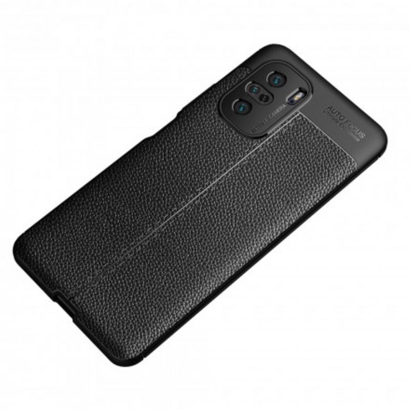 Coque Poco F3 / Xiaomi Mi 11i 5G Effet Cuir Litchi Double line