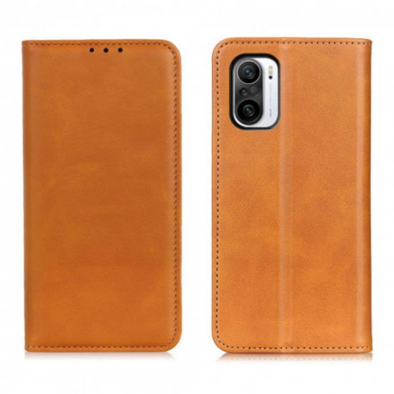 Flip Cover Poco F3 / Xiaomi Mi 11i 5G Cuir Fendu Élégance