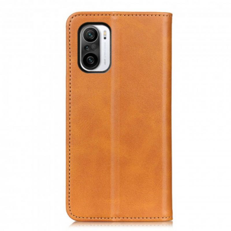 Flip Cover Poco F3 / Xiaomi Mi 11i 5G Cuir Fendu Élégance