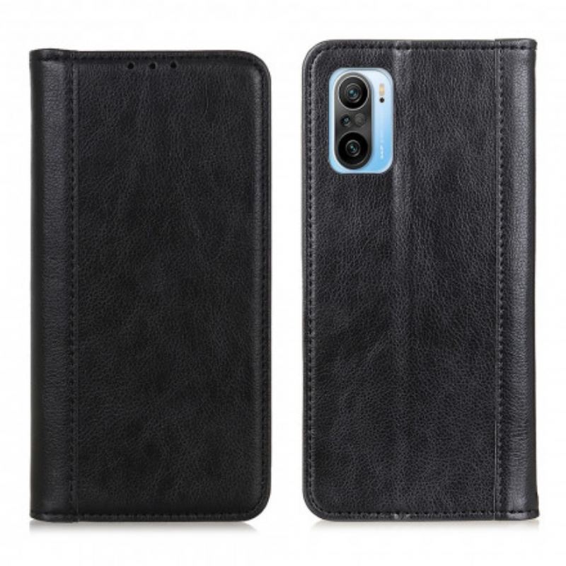 Flip Cover Poco F3 / Xiaomi Mi 11i 5G Cuir Litchi Fendu Élégance