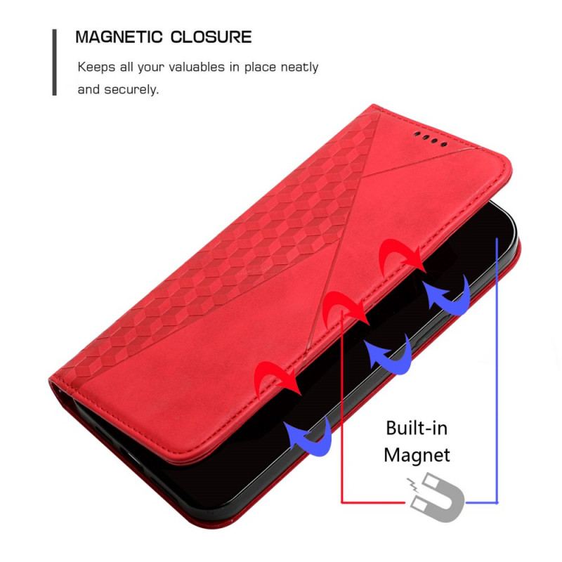 Flip Cover Poco F3 / Xiaomi Mi 11i 5G Effet Cuir Géo