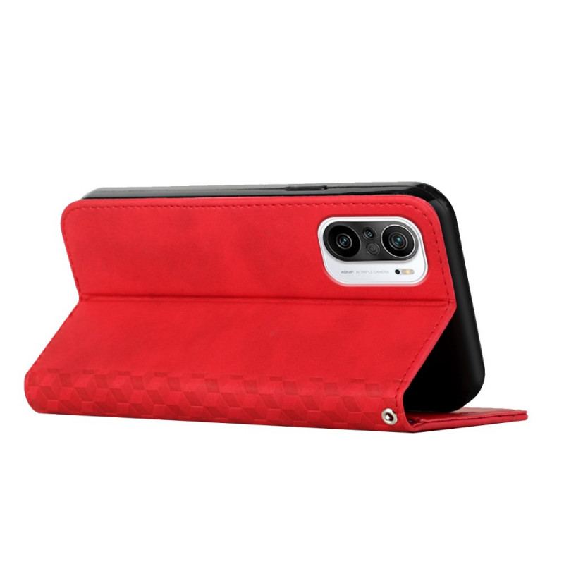 Flip Cover Poco F3 / Xiaomi Mi 11i 5G Effet Cuir Géo