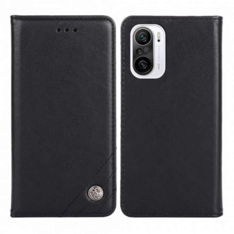 Flip Cover Poco F3 / Xiaomi Mi 11i 5G Style Cuir Rivet