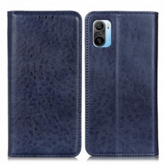 Flip Cover Poco F3 / Xiaomi Mi 11i 5Gv Cuir Fendu Texturé