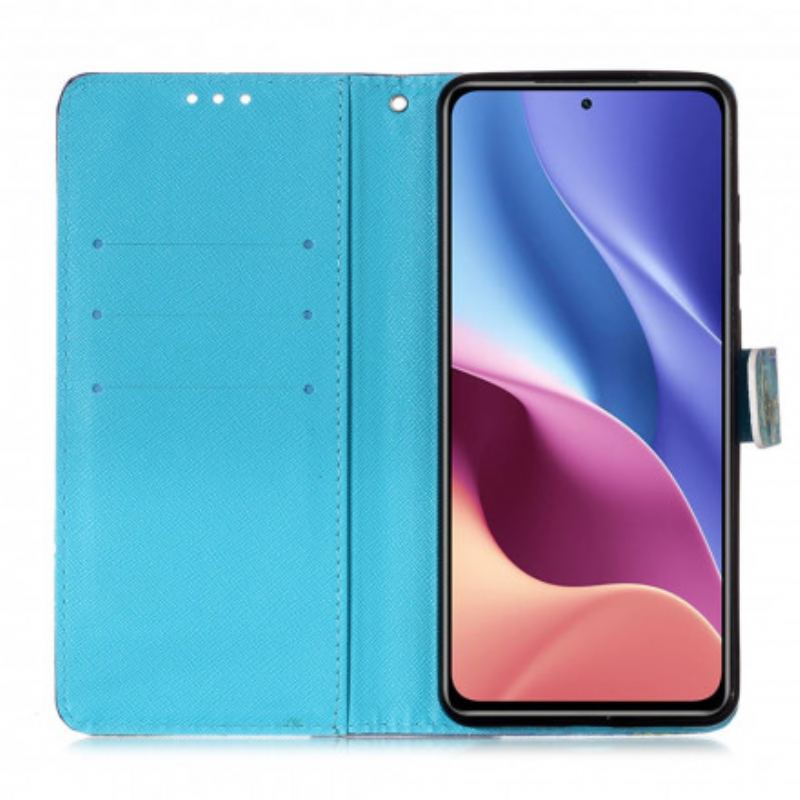 Housse Poco F3 / Xiaomi Mi 11i 5G Papillons Dorés