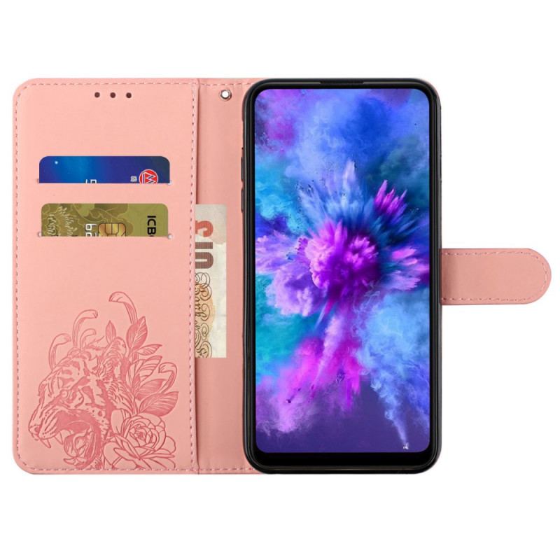 Housse Poco F3 / Xiaomi Mi 11i 5G Tigre Baroque à Lanière