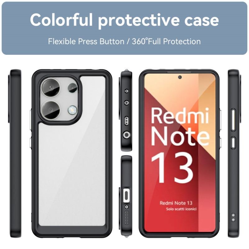 Coque Xiaomi Redmi Note 13 4G Hybride Rebords Colorés