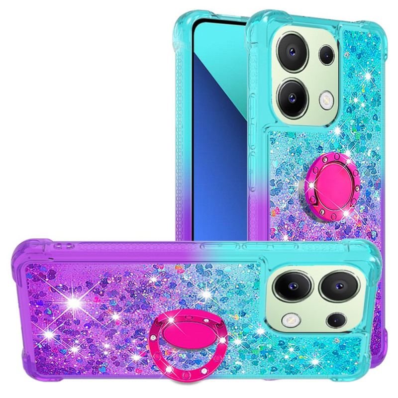 Coque Xiaomi Redmi Note 13 4G Paillettes Anneau-Support