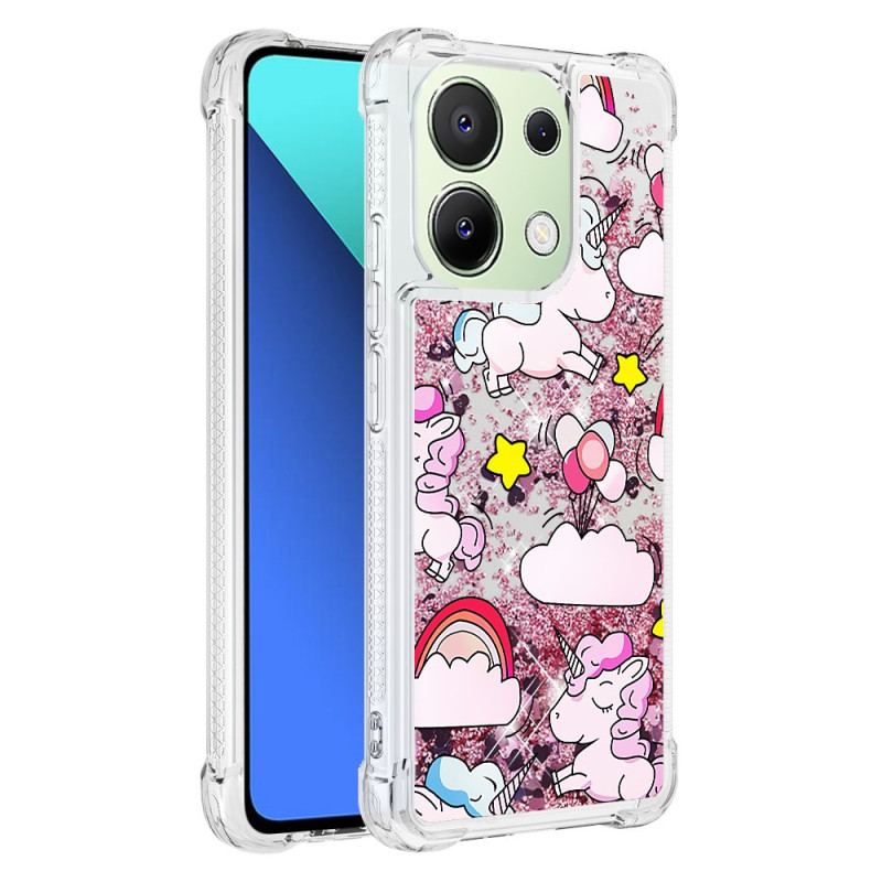 Coque Xiaomi Redmi Note 13 4G Paillettes Motif Cartoon