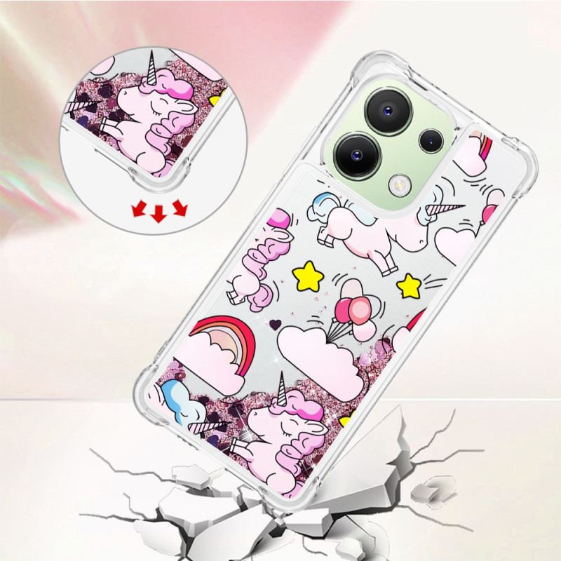 Coque Xiaomi Redmi Note 13 4G Paillettes Motif Cartoon