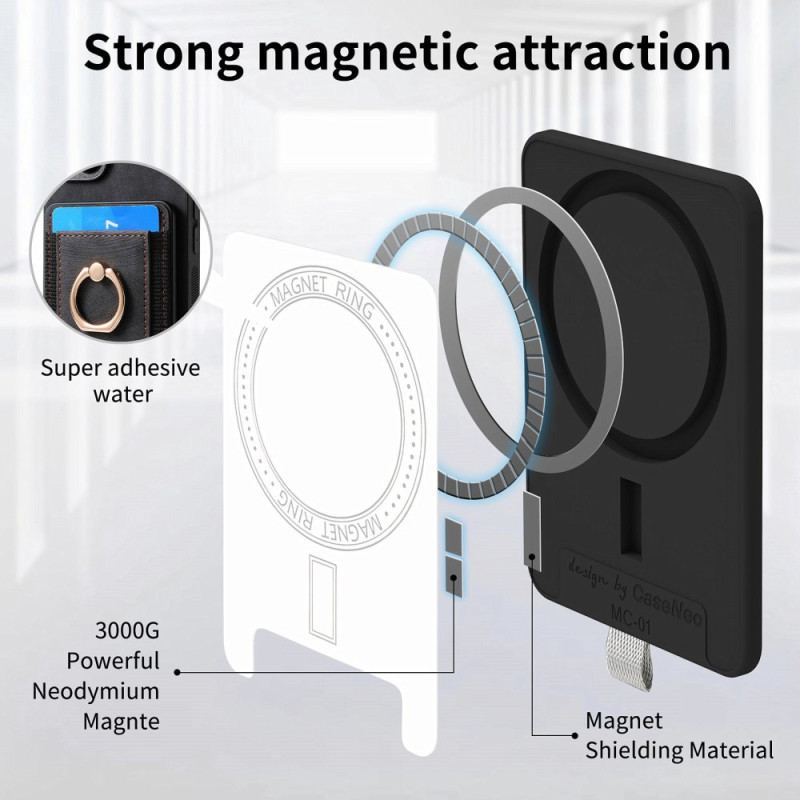 Coque Xiaomi Redmi Note 13 4G Porte-Carte Amovible et Anneau