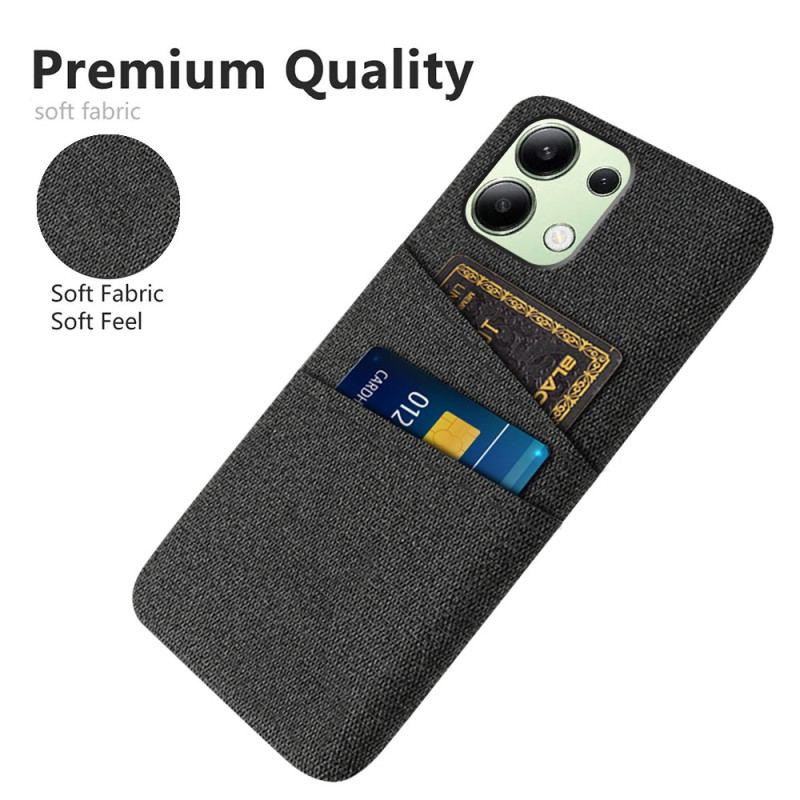 Coque Xiaomi Redmi Note 13 4G Tissu Porte-Cartes