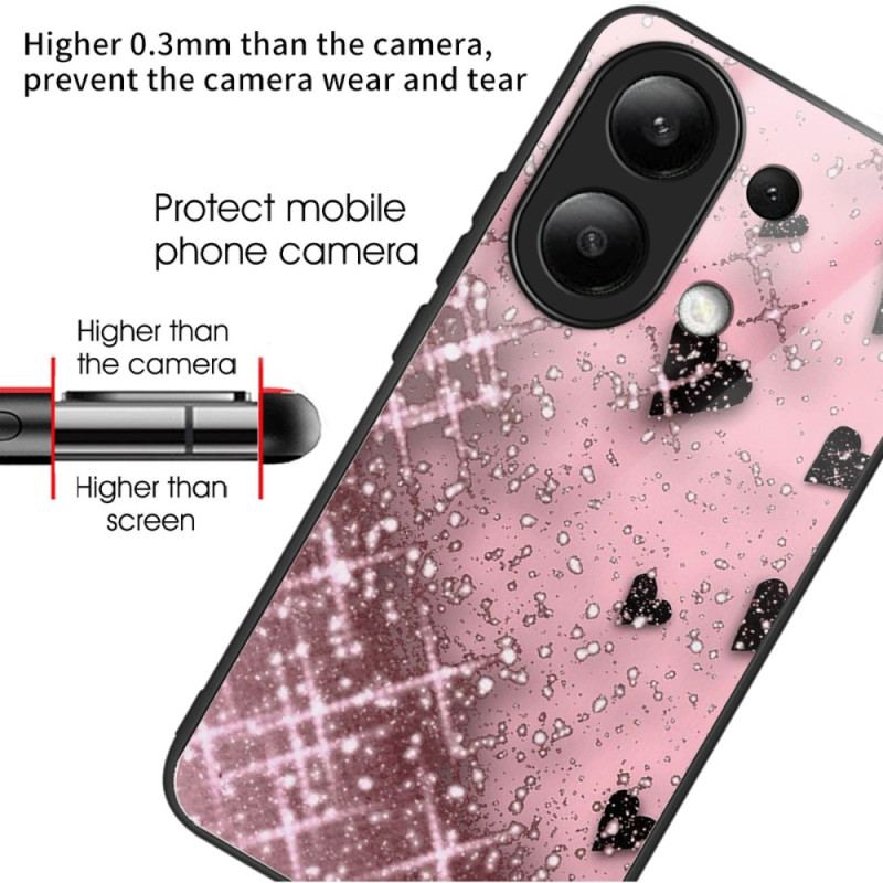 Coque Xiaomi Redmi Note 13 4G Verre Trempé Amour Rose