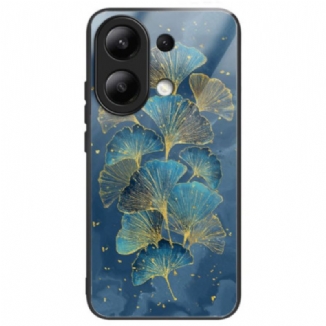 Coque Xiaomi Redmi Note 13 4G Verre Trempé Feuilles de Ginkgo