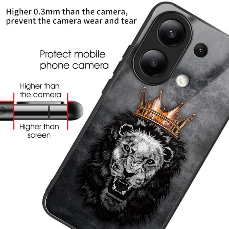 Coque Xiaomi Redmi Note 13 4G Verre Trempé Lion Couronné