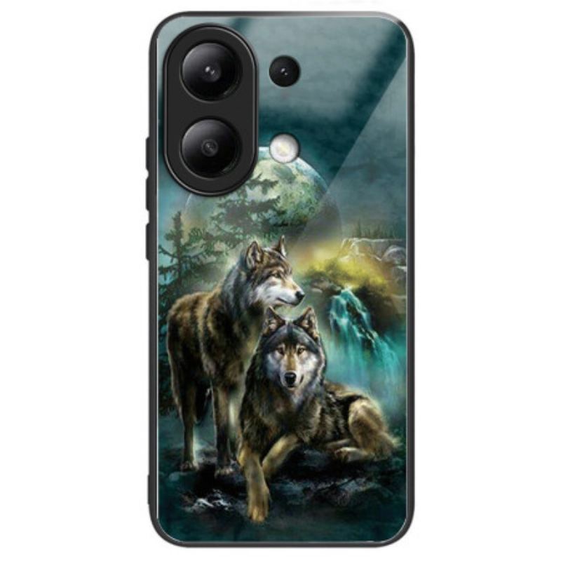 Coque Xiaomi Redmi Note 13 4G Verre Trempé Motif Loups