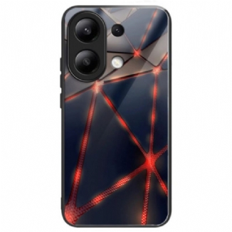 Coque Xiaomi Redmi Note 13 4G Verre Trempé Triangles Rouges