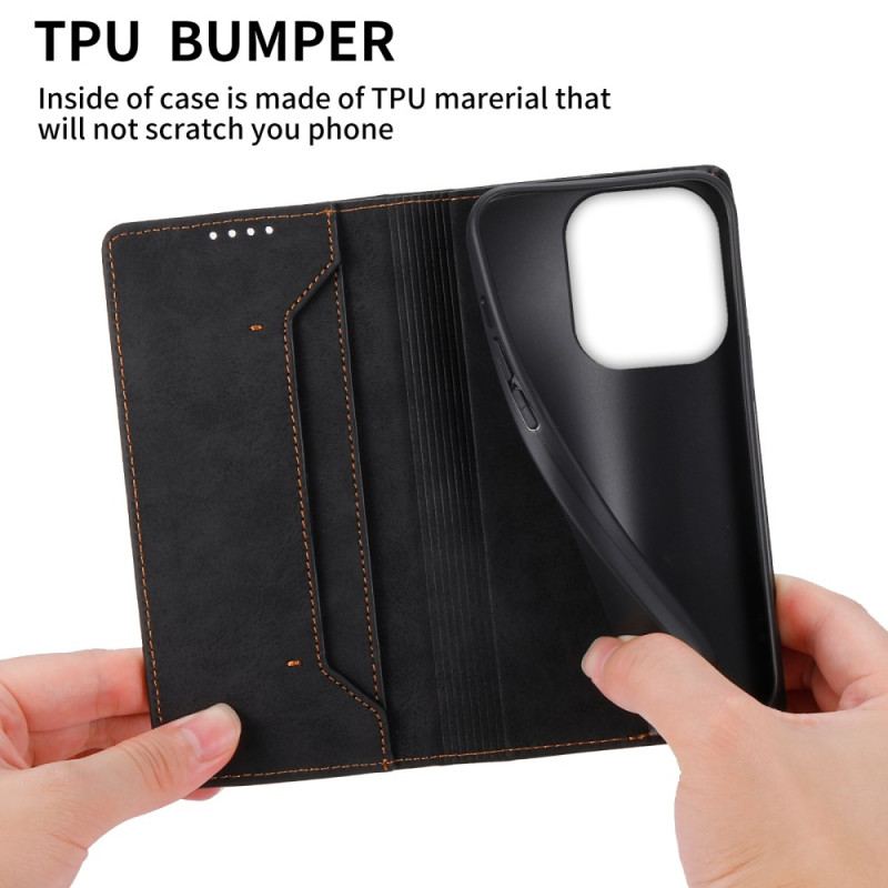 Flip Cover Xiaomi Redmi Note 13 4G Effet Cuir Classique