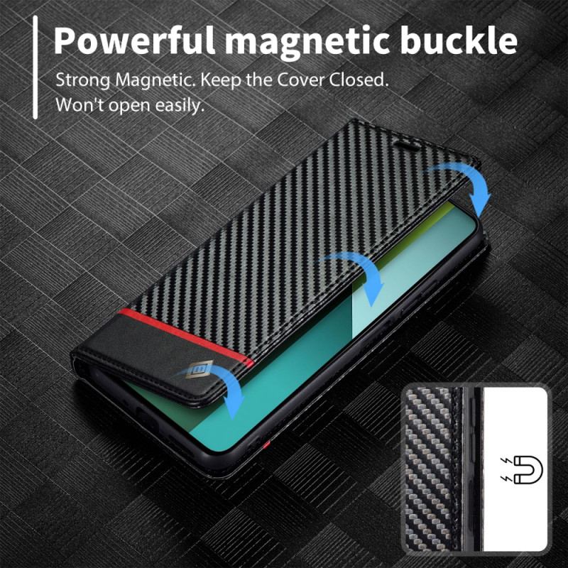 Flip Cover Xiaomi Redmi Note 13 4G Fibre Carbone LC.IMEEKE