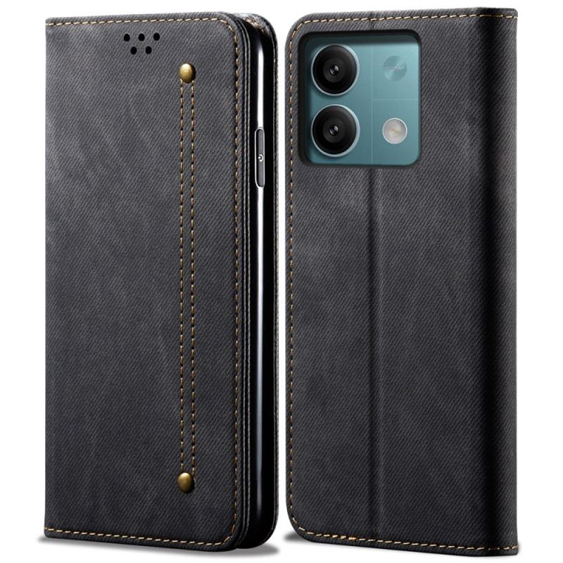 Flip Cover Xiaomi Redmi Note 13 4G Tissu Jeans