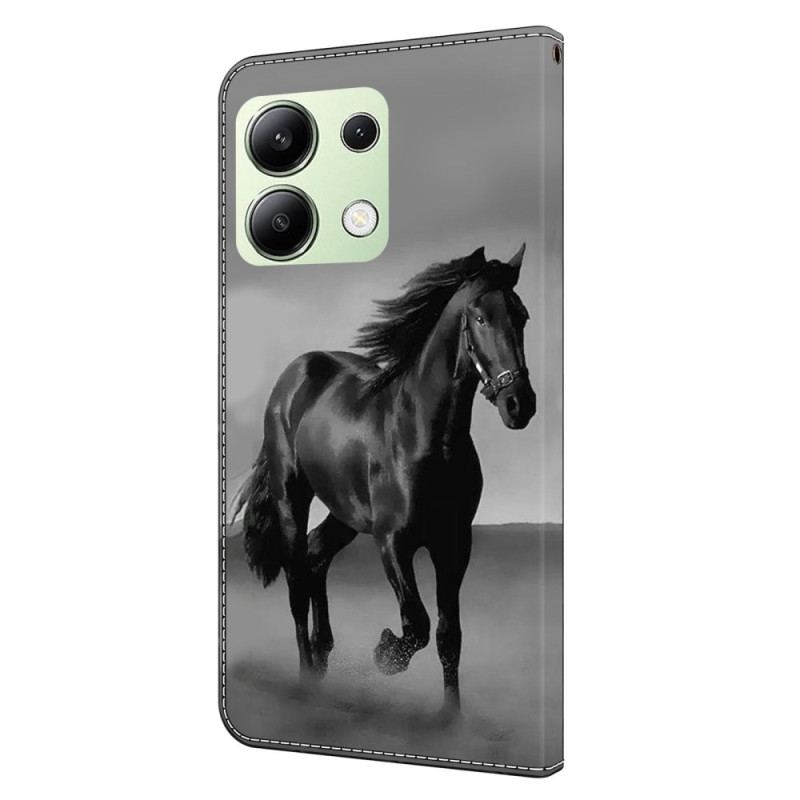 Housse Xiaomi Redmi Note 13 4G Cheval noir