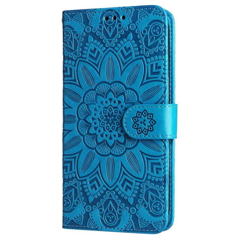 Housse Xiaomi Redmi Note 13 4G Fleur Mandala à Lanière