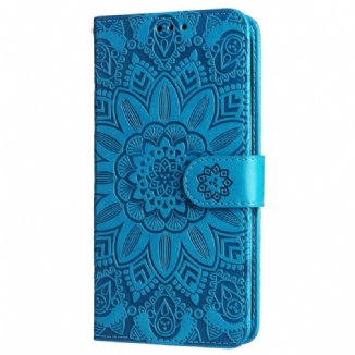 Housse Xiaomi Redmi Note 13 4G Fleur Mandala à Lanière