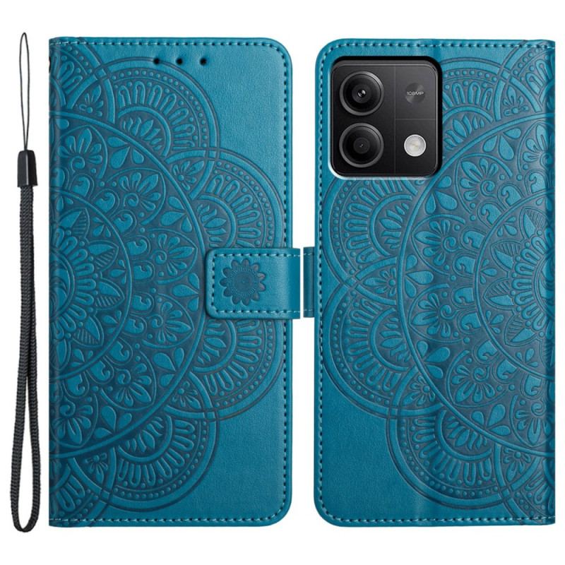 Housse Xiaomi Redmi Note 13 4G Impression Mandala à Lanière