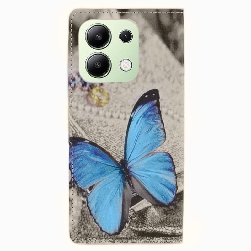 Housse Xiaomi Redmi Note 13 4G Papillon Bleu