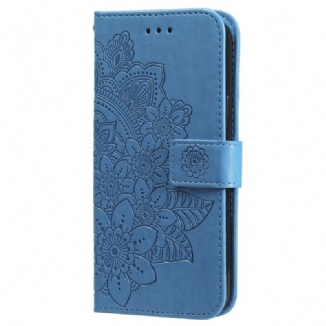 Housse Xiaomi Redmi Note 13 4G Style Floral à Lanière