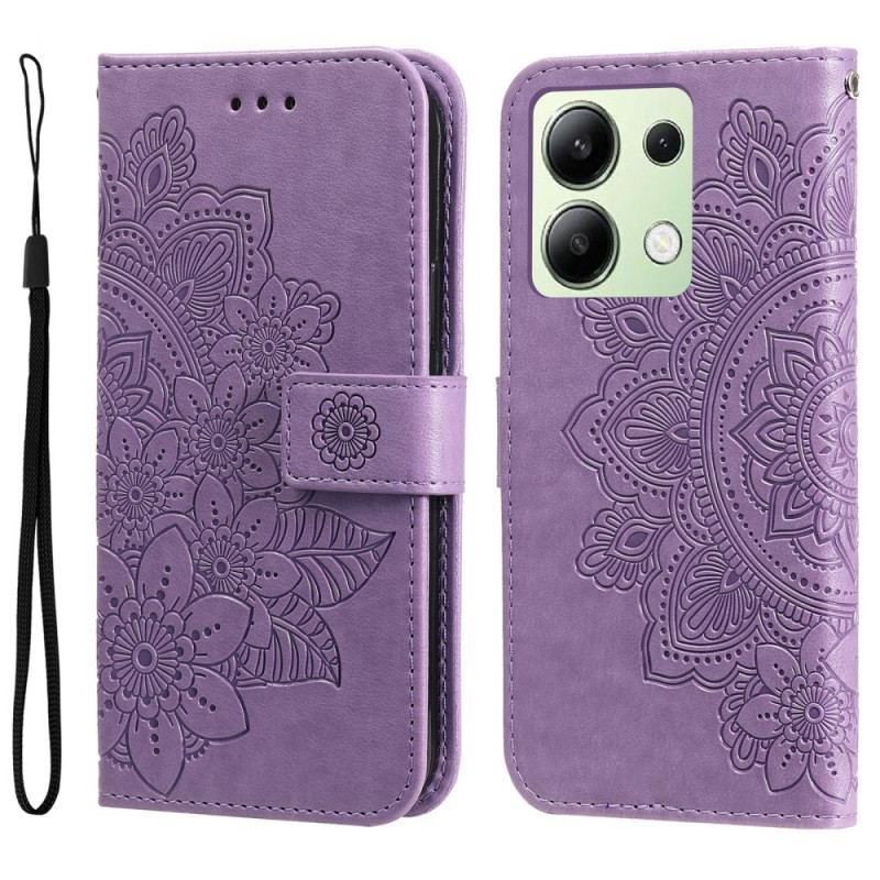 Housse Xiaomi Redmi Note 13 4G Style Floral à Lanière