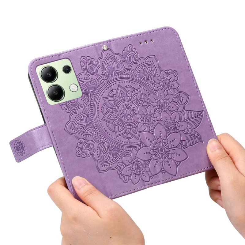 Housse Xiaomi Redmi Note 13 4G Style Floral à Lanière