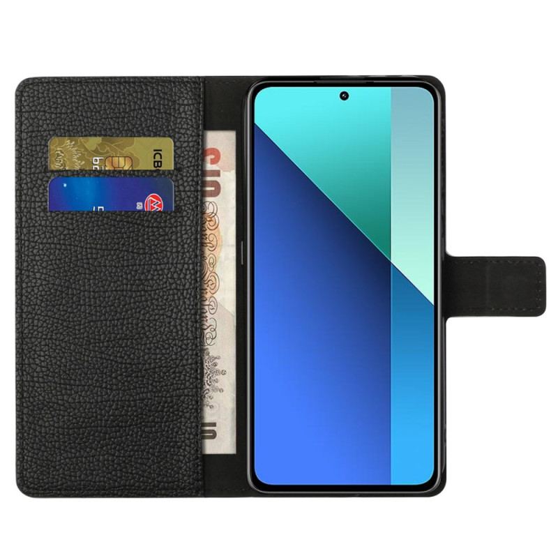 Housse Xiaomi Redmi Note 13 4G Texture Litchi à Lanière