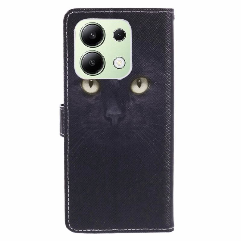 Housse Xiaomi Redmi Note 13 4G Yeux de Chat à Lanière