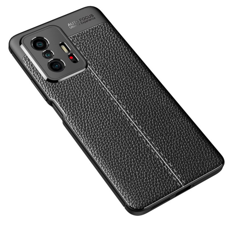 Coque Xiaomi 11T / 11T Pro Effet Cuir Litchi Double Line