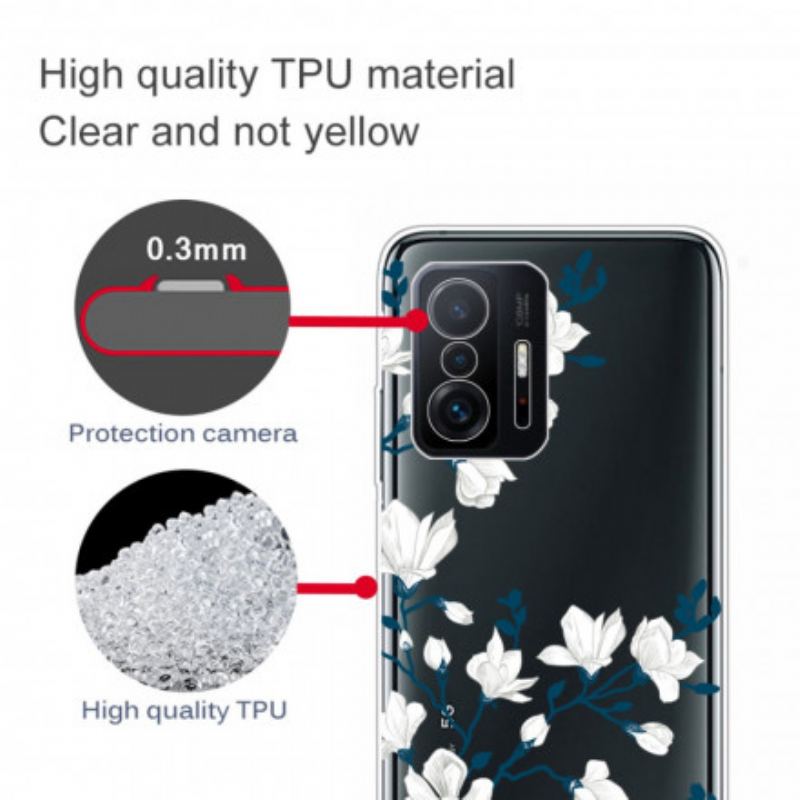 Coque Xiaomi 11T / 11T Pro Fleurs Blanches