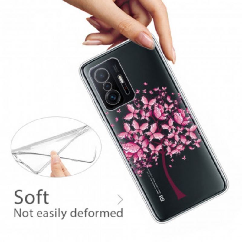 Coque Xiaomi 11T / 11T Pro Transparente Arbre à Papillon