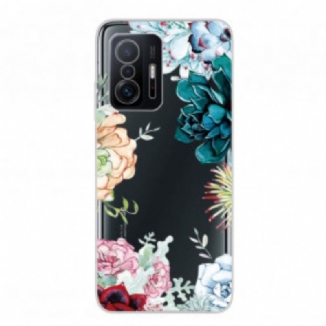 Coque Xiaomi 11T / 11T Pro Transparente Fleurs Aquarelle